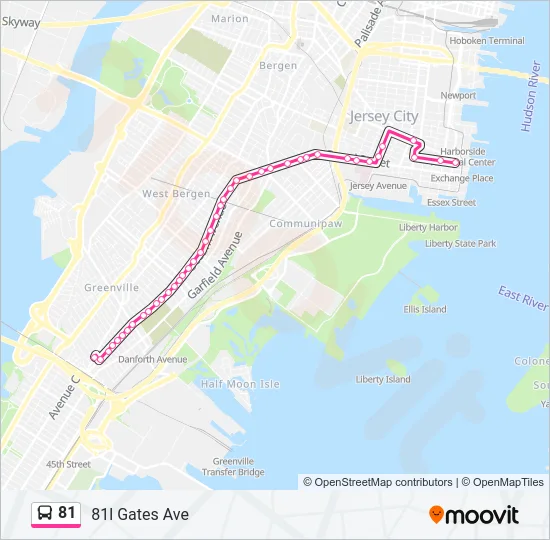 81 Bus Line Map