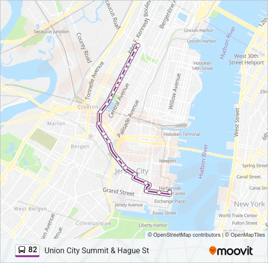 82 Bus Line Map