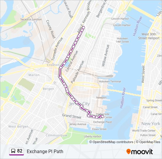 82 bus Line Map