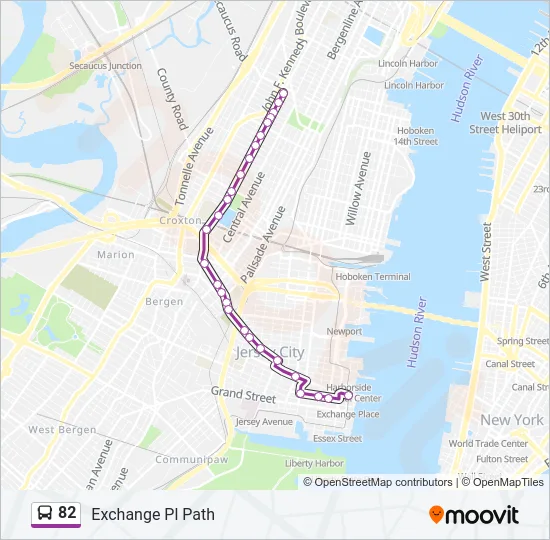 82 Bus Line Map