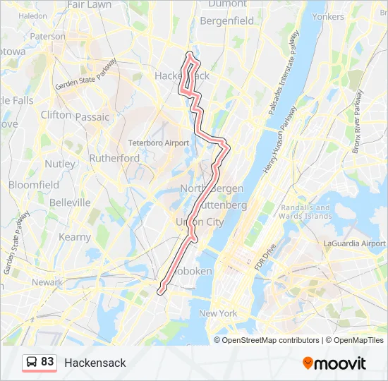 83 Bus Line Map