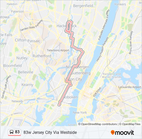 83 bus Line Map