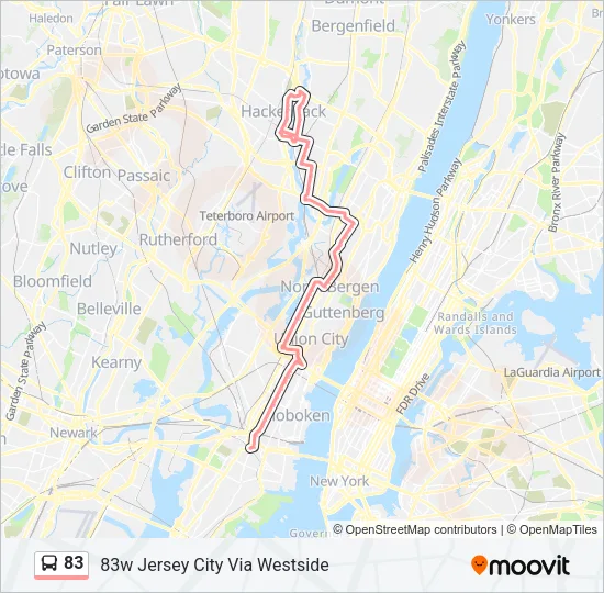 83 Bus Line Map