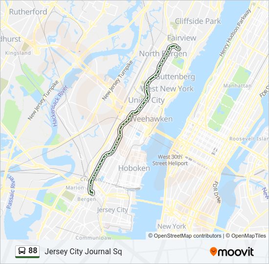 88 Bus Line Map