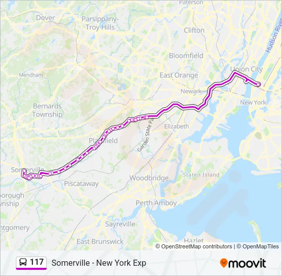 117 Bus Line Map