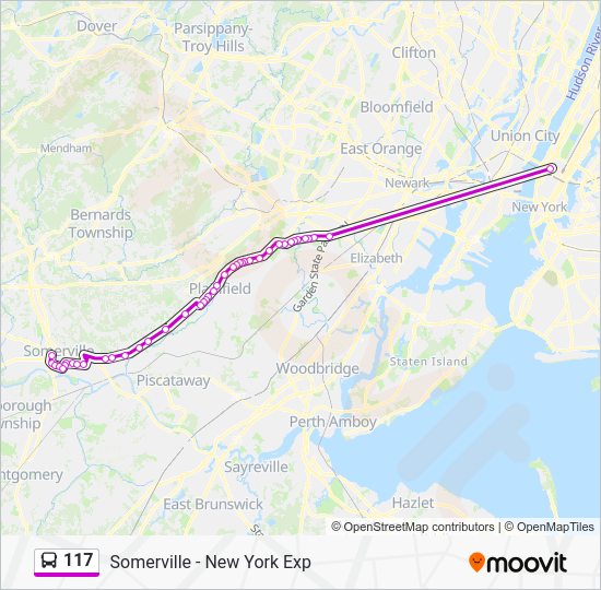 Nj Transit Bus 161 Route Map 117 Route: Schedules, Stops & Maps - Somerville Rt 22 Express (Updated)