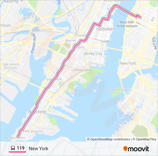 119 Bus Line Map