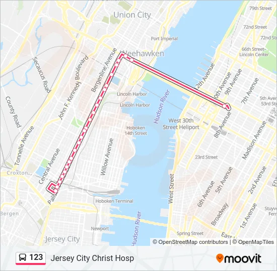 123 Bus Line Map