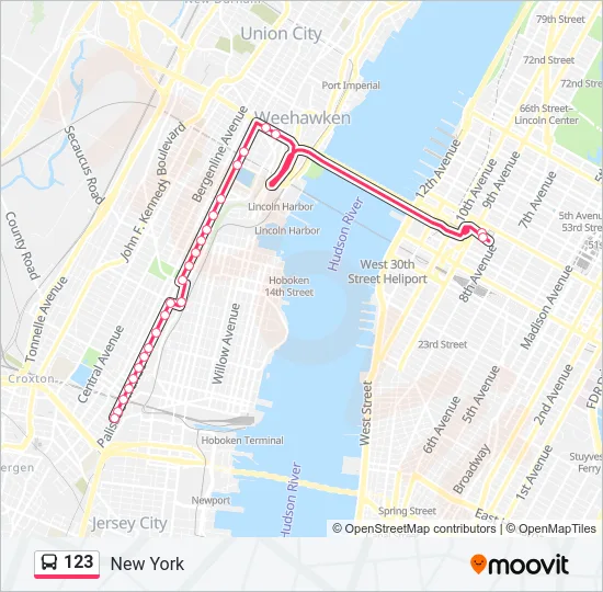 123 Bus Line Map