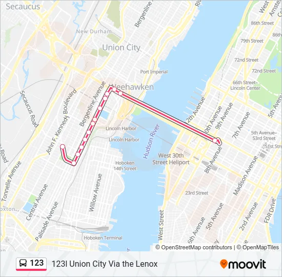 123 Bus Line Map