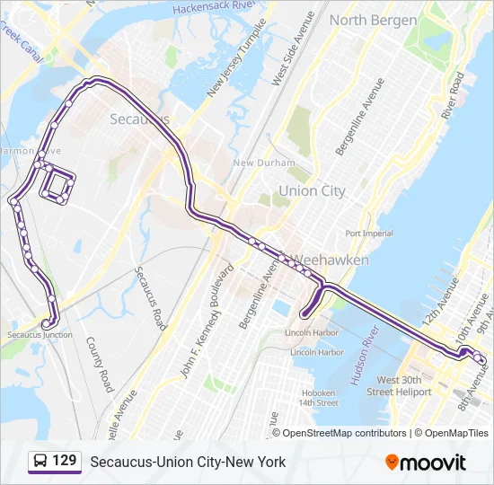 129 Bus Line Map