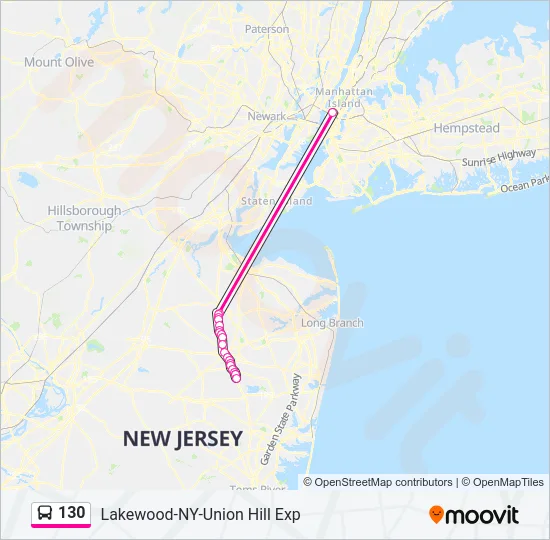 130 Bus Line Map