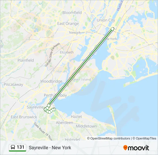 131 Bus Line Map