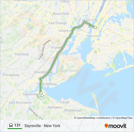 131 Bus Line Map
