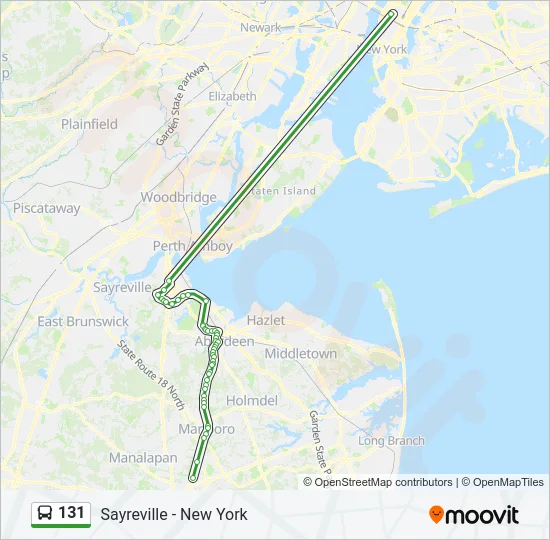131 Bus Line Map