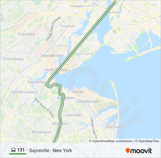 131 Route: Schedules, Stops & Maps - Freehold Ctr Via Sayreville (Updated)