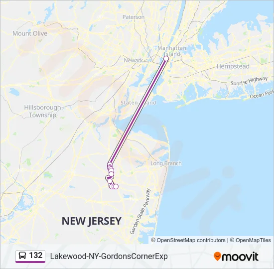 132 Bus Line Map