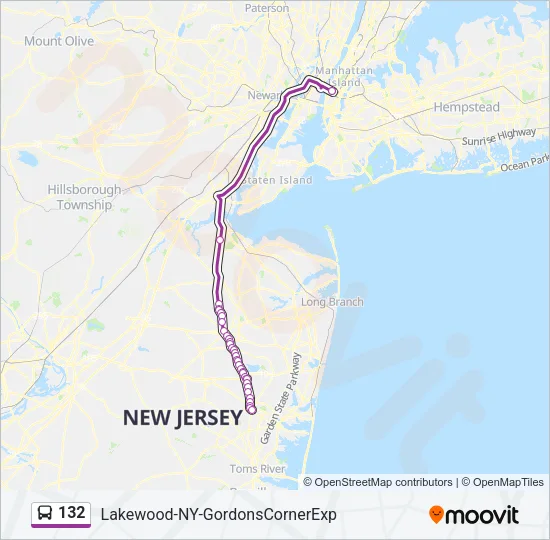 132 Bus Line Map