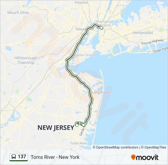 137 Bus Line Map