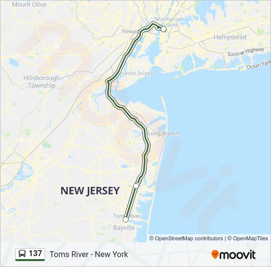 137 Bus Line Map