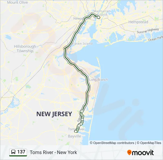 137 Bus Line Map
