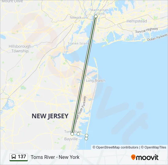 137 Bus Line Map