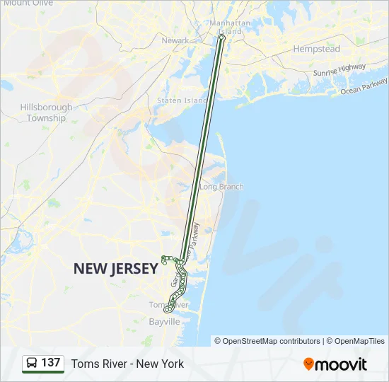 137 Bus Line Map