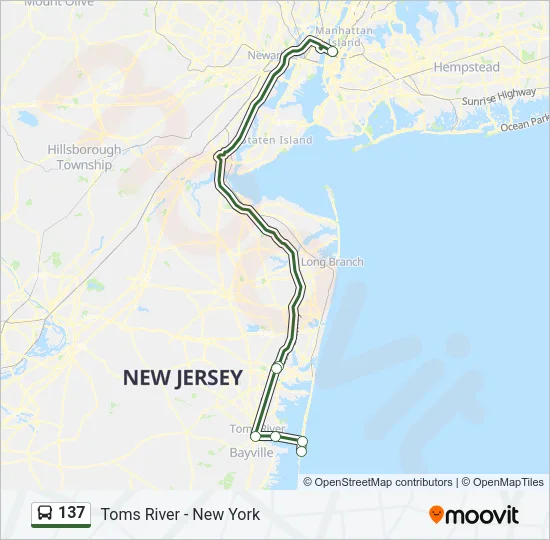 137 Bus Line Map