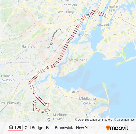 138 Route: Schedules, Stops & Maps - Old Bridge Monroe- Spotswood (Updated)