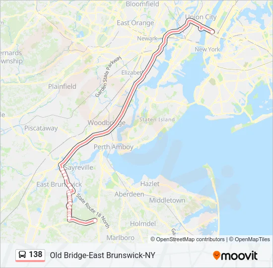 138 Bus Line Map