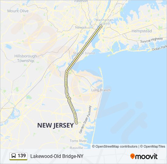 139 Route Schedules, Stops & Maps Lakewood Via Freehold Center/Mall