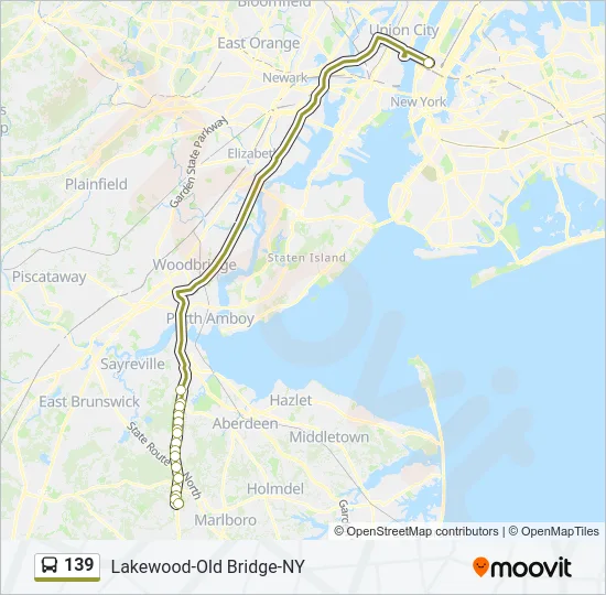 139 Bus Line Map
