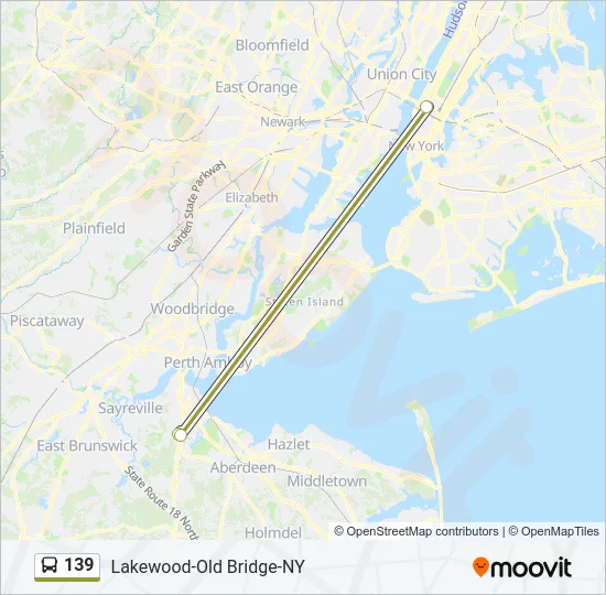 139 Bus Line Map