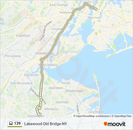 139 Bus Line Map