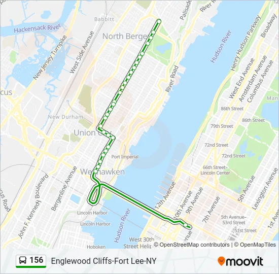 156 Bus Line Map