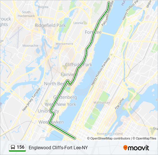 156 Route: Schedules, Stops & Maps - Englewood Cliffs Via Park Ave ...