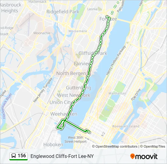 156 Bus Line Map