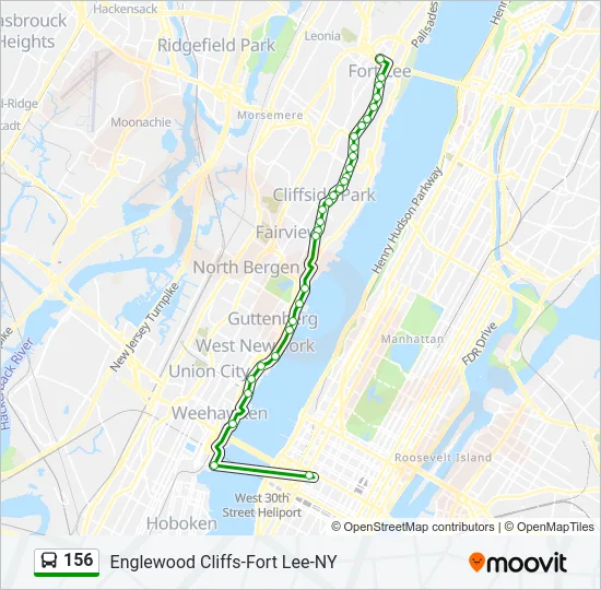156 Bus Line Map