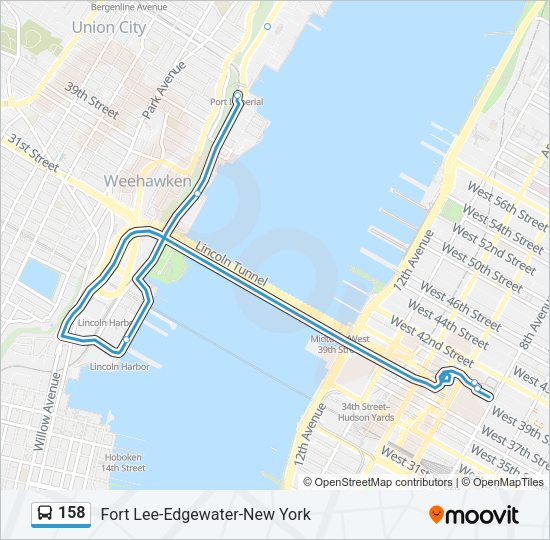 158 Route: Schedules, Stops & Maps - New York Via River Road