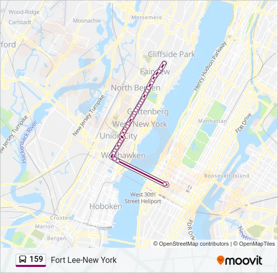 159 Bus Line Map