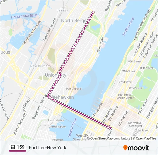 159 Bus Line Map