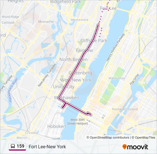 159 Bus Line Map