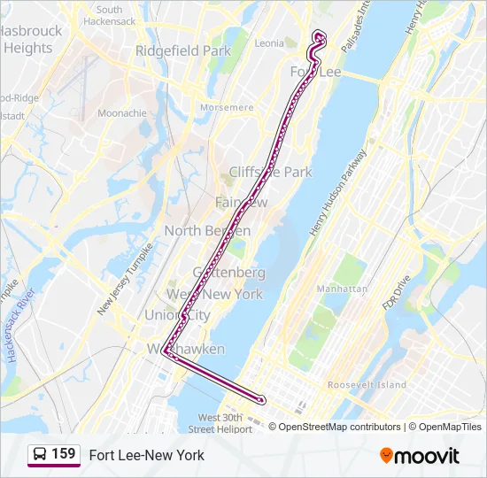 159 Bus Line Map