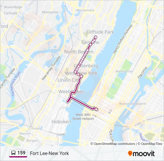 159 Bus Line Map