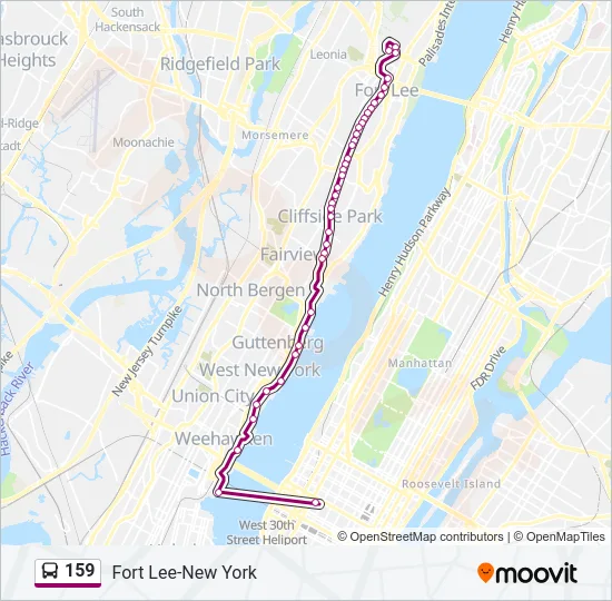 159 Bus Line Map