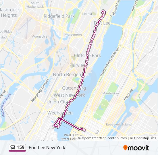 Nj Transit Bus Map Pdf 159 Route: Schedules, Stops & Maps - 159R New York Express Via River Road  (Updated)