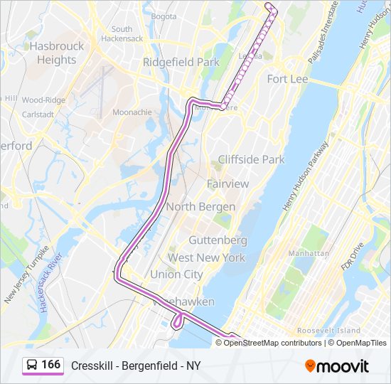 166 Route: Schedules, Stops & Maps - 166t Turnpike Express Leonia (Updated)