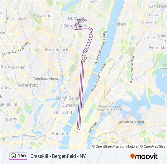 166 Route: Schedules, Stops & Maps - 166x I-95 Express Cresskill (Updated)