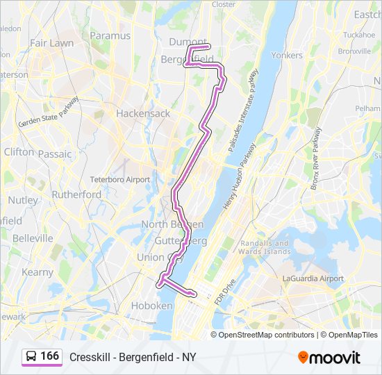 166 Route: Schedules, Stops & Maps - New York Local Via Blvd East (Updated)