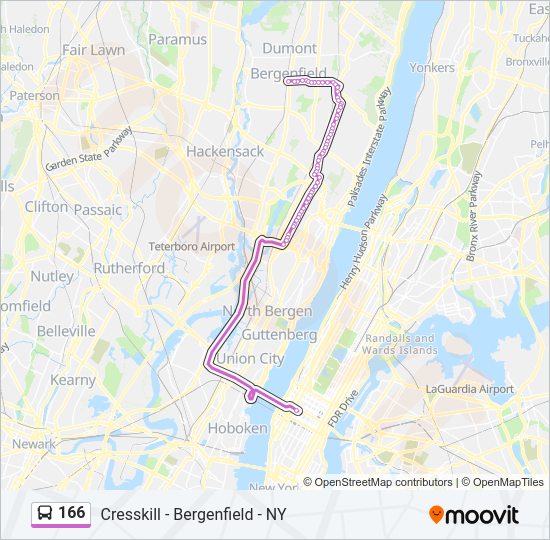 166 Route Schedules Stops Maps 166t Turnpike Express Bergenfield